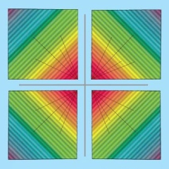 Four colorful quadrants